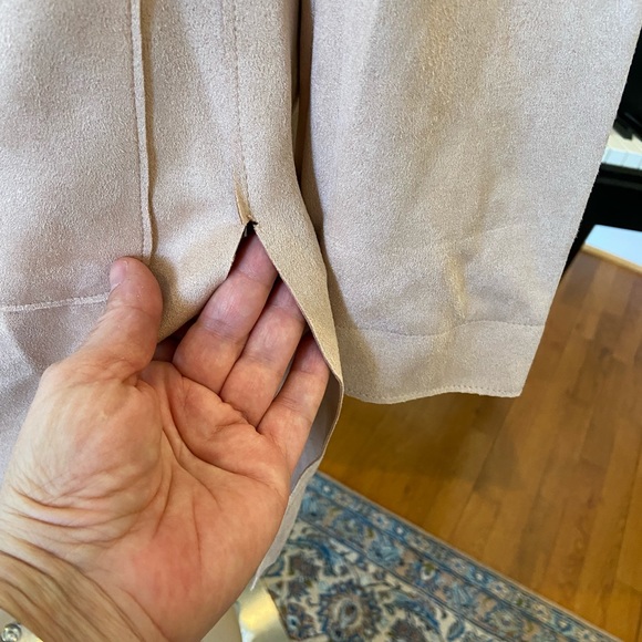 NWT faux suede Zara pink hooded coat - Picture 13 of 16